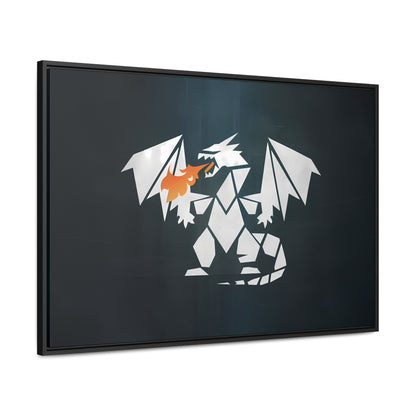 Origami Dragon Flame - Gallery Canvas Wraps, Horizontal Frame