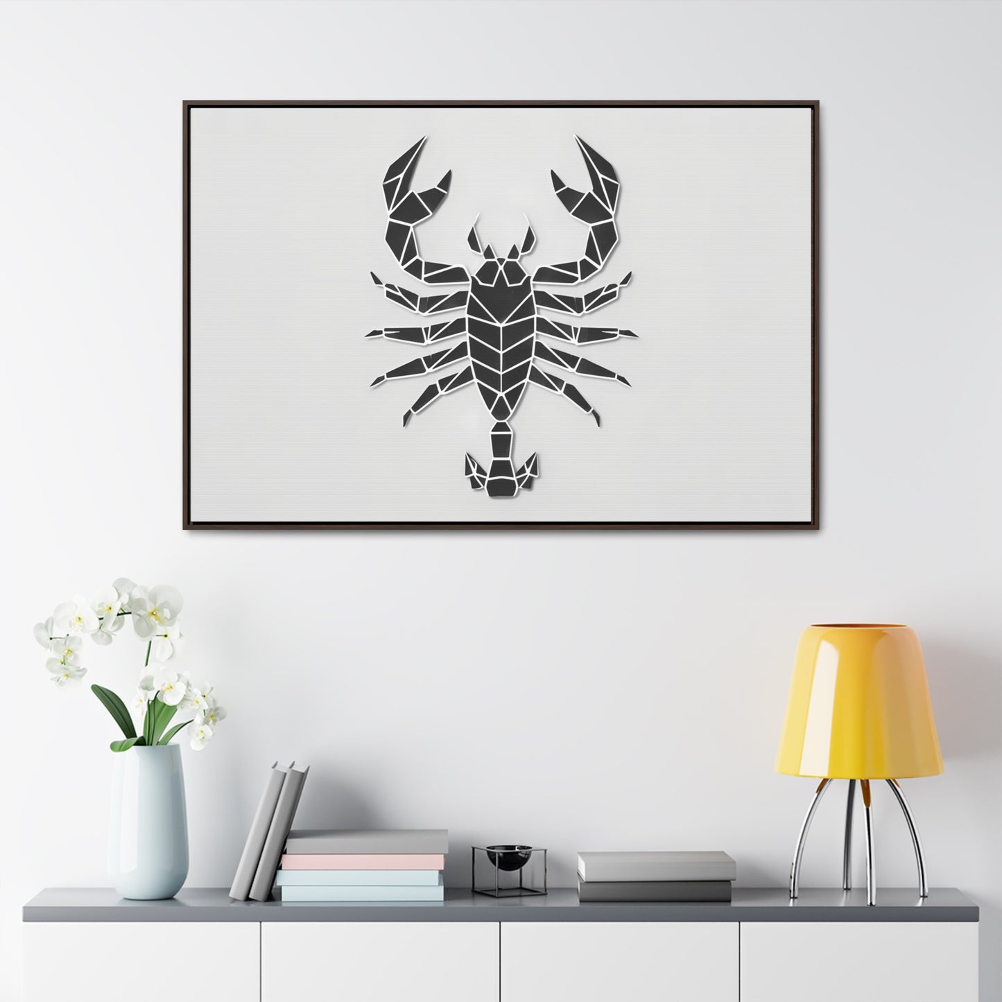 Geometric Scorpion Icon - Gallery Canvas Wraps, Horizontal Frame