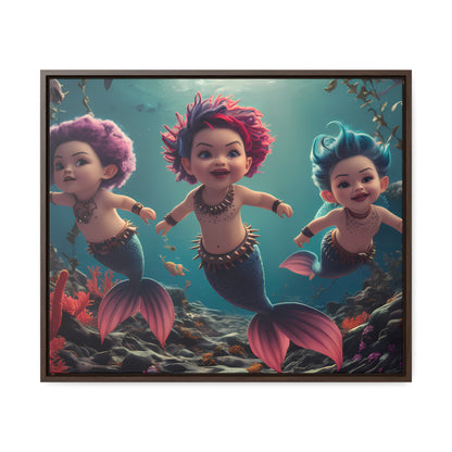 Aquatic Mischief - Gallery Canvas Wraps, Horizontal Frame