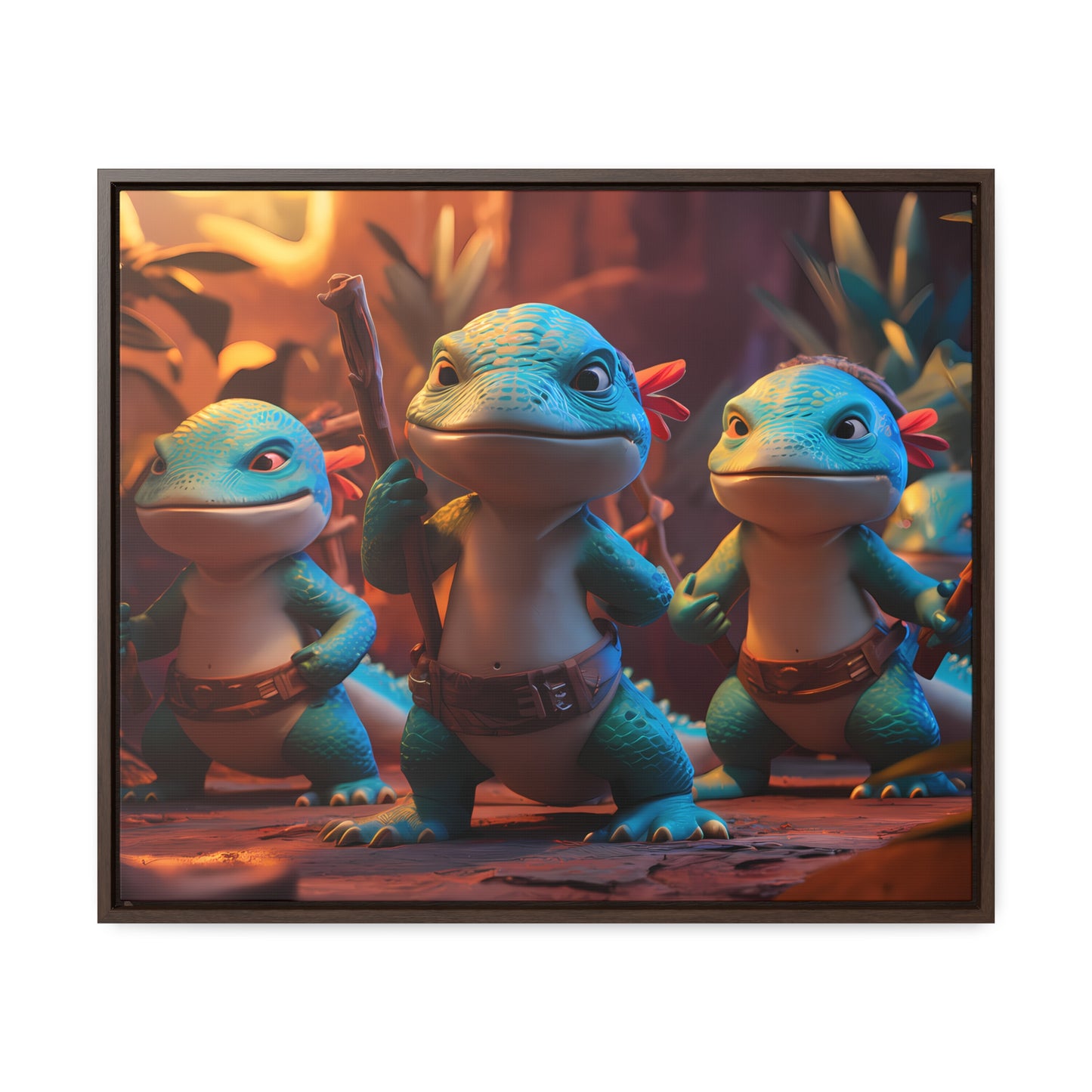 Guardians of the Jungle Tribe - Gallery Canvas Wraps, Horizontal Frame