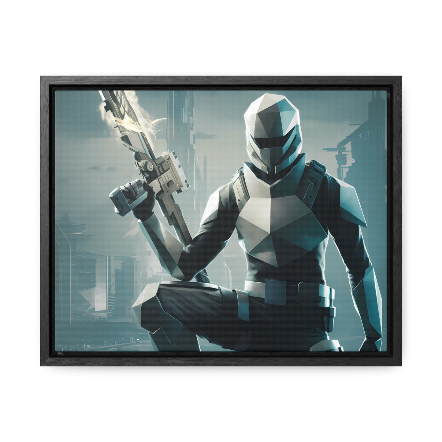 Guardian of the Futuristic Citadel - Gallery Canvas Wraps, Horizontal Frame