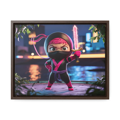 Blade of the Pink Ninja - Gallery Canvas Wraps, Horizontal Frame