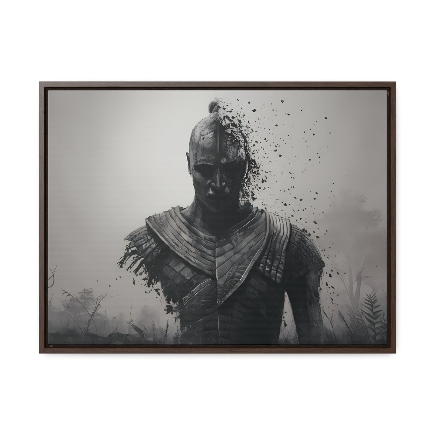 "Fragmented Warrior" - Gallery Canvas Wraps, Horizontal Frame