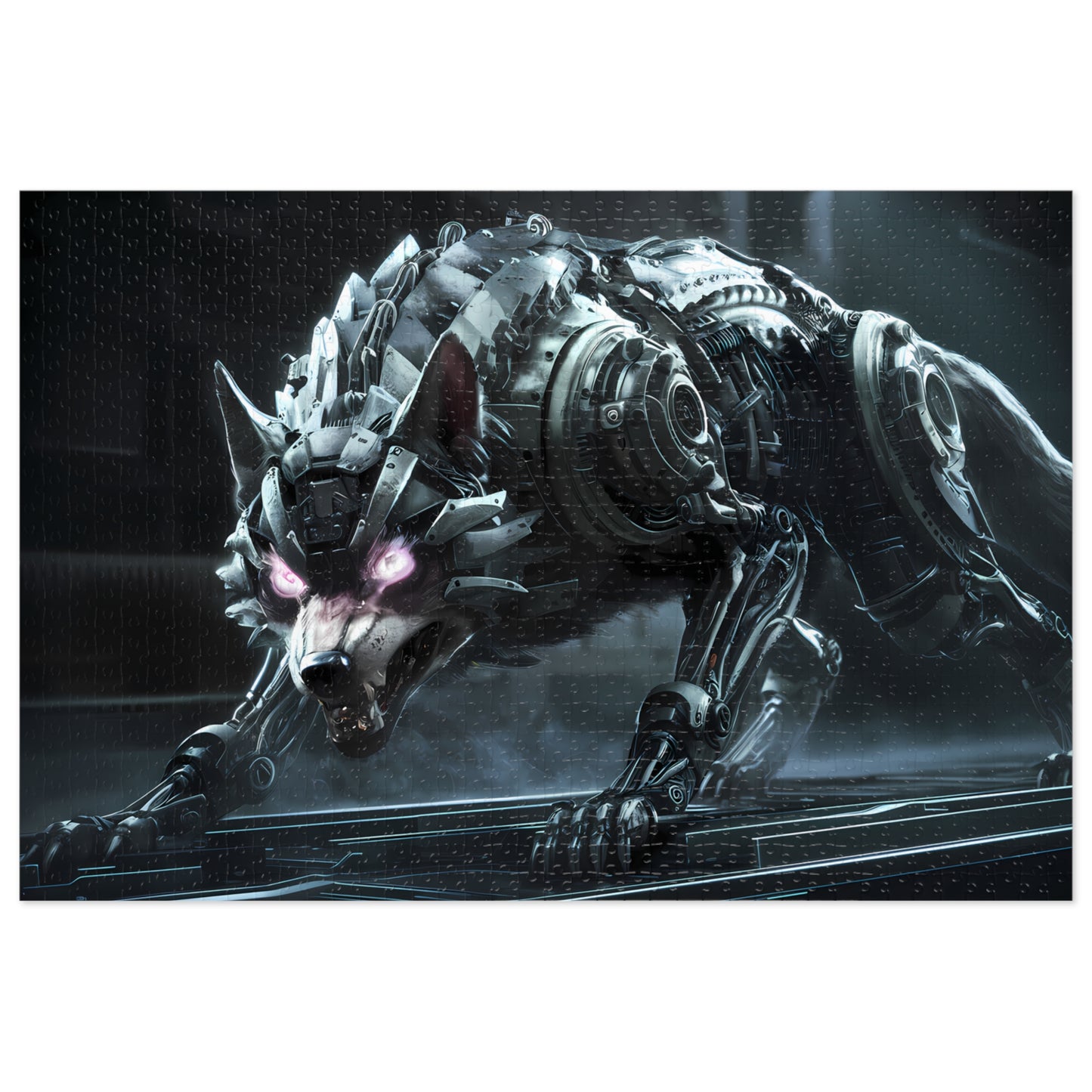 Cybernetic Wolf Sentinel - Jigsaw Puzzle (30, 110, 252, 500,1000-Piece)