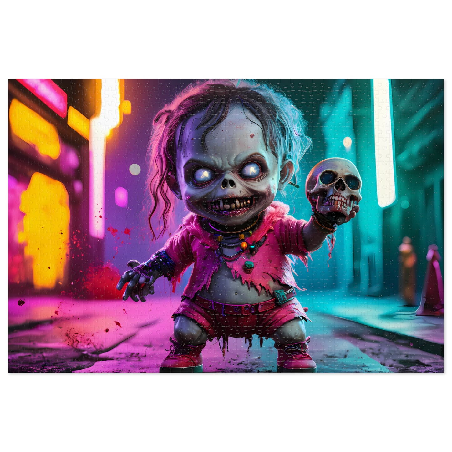 Neon Nightmare: The Doll of Doom - Jigsaw Puzzle (30, 110, 252, 500,1000-Piece)