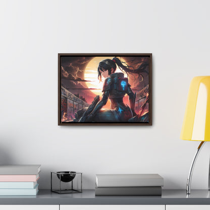 "Sunset Sentinel" - Gallery Canvas Wraps, Horizontal Frame