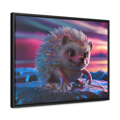 Prismatic Hedgehog at Dusk - Gallery Canvas Wraps, Horizontal Frame