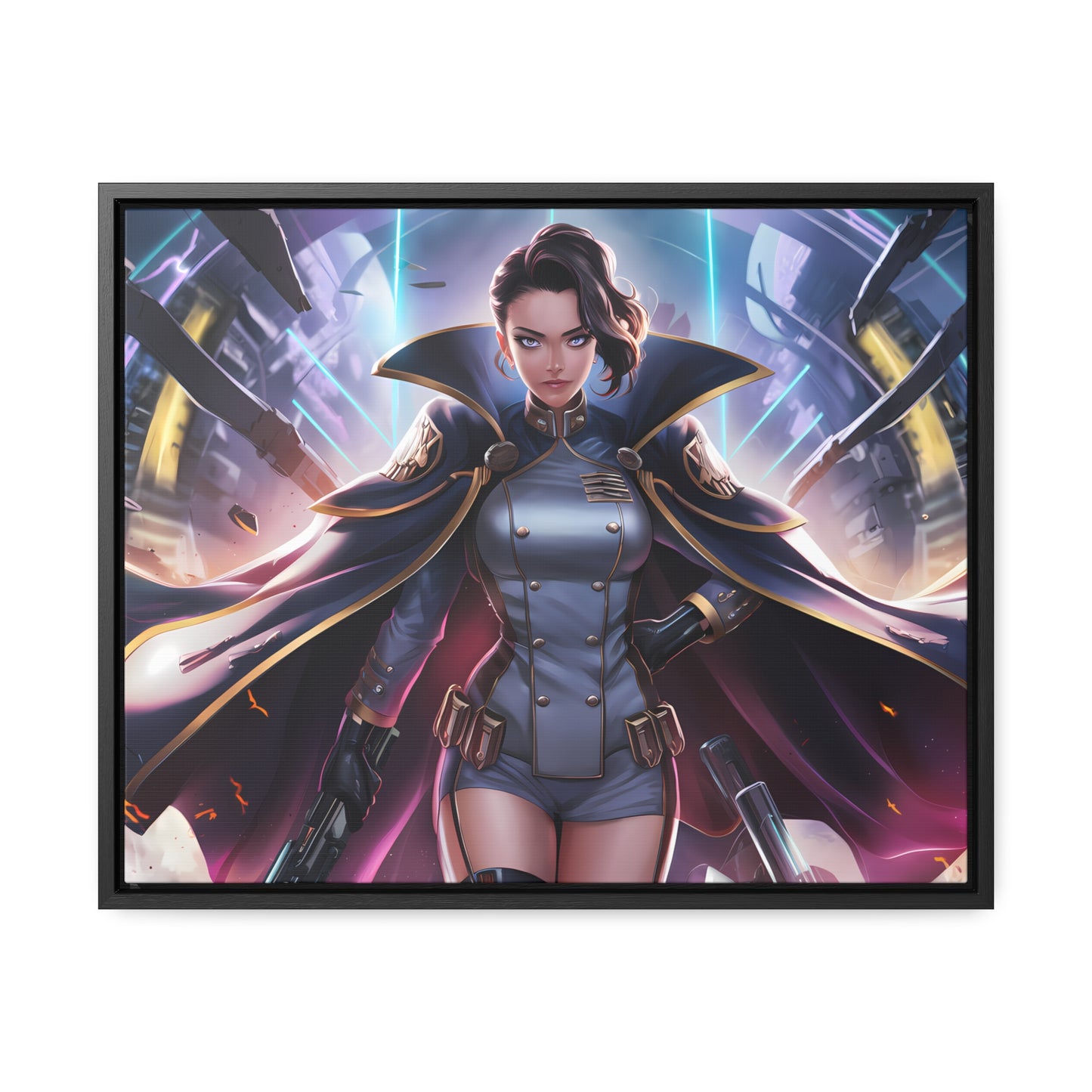 Commander of the Neon Storm - Gallery Canvas Wraps, Horizontal Frame