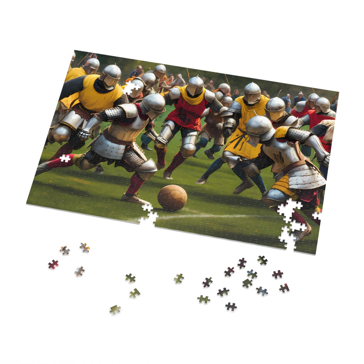 Knights of the Pitch: Medieval Football Frenzy - Jigsaw Puzzle (30, 110, 252, 500,1000-Piece)