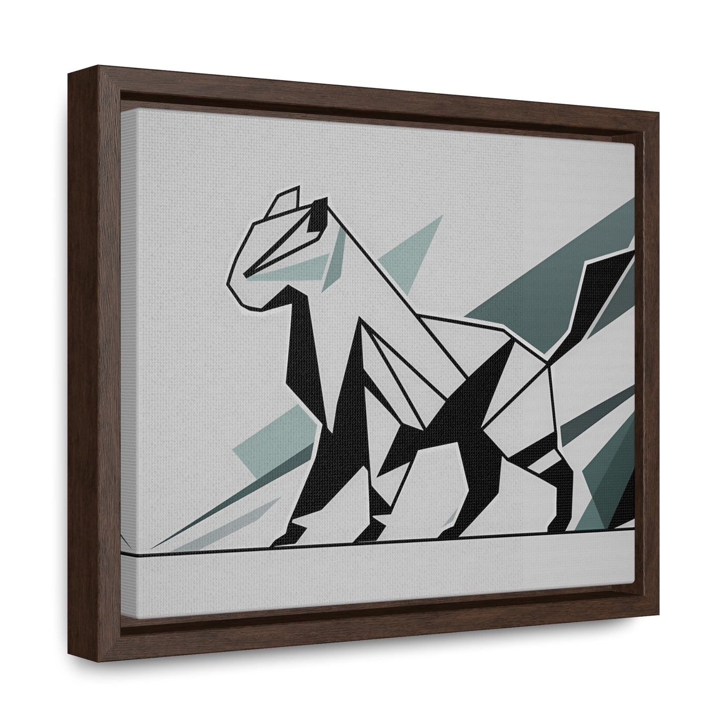 Fractured Feline Form - Gallery Canvas Wraps, Horizontal Frame