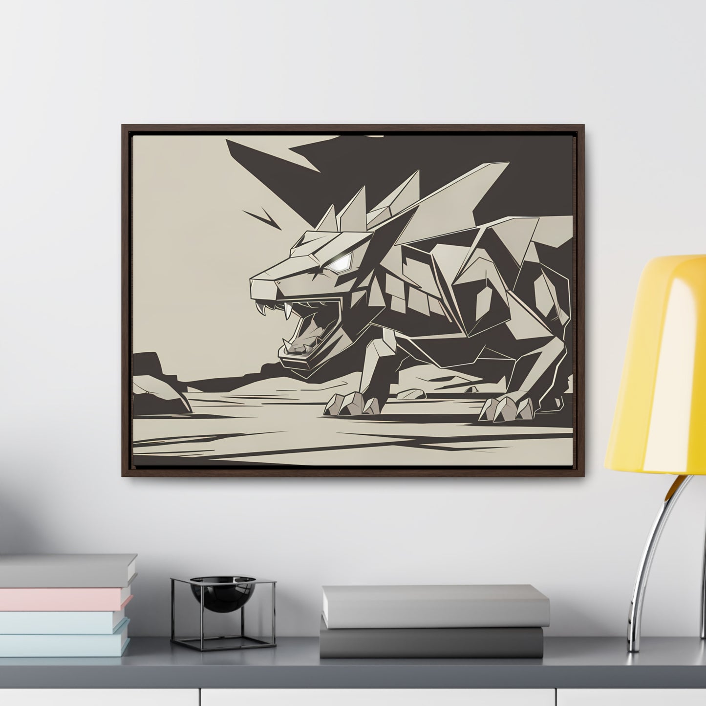 Raging Stone Guardian - Gallery Canvas Wraps, Horizontal Frame