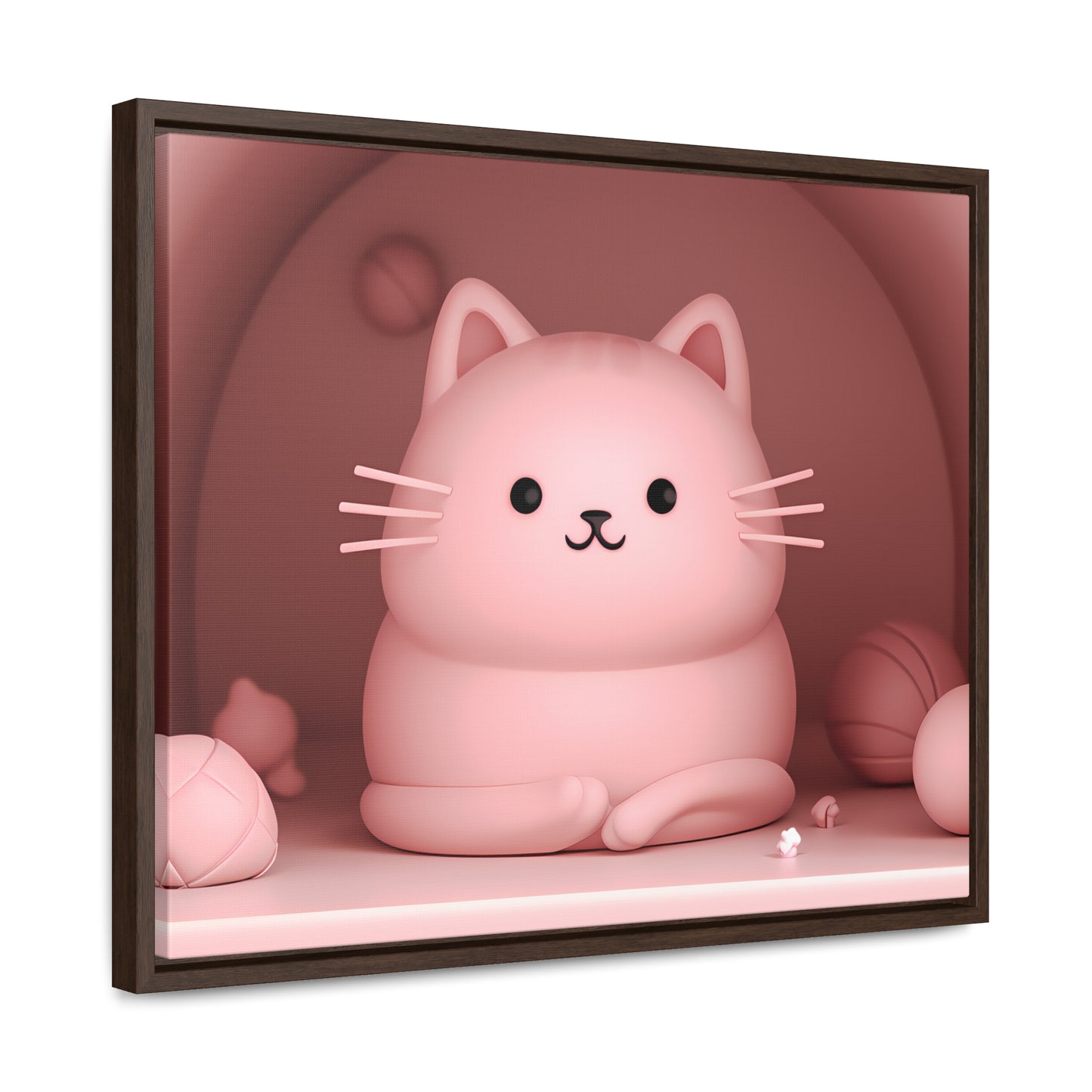 Purrfectly Pink Serenity - Gallery Canvas Wraps, Horizontal Frame