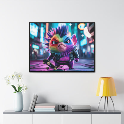 Skateboarding Punk - Gallery Canvas Wraps, Horizontal Frame