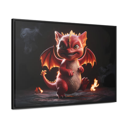 "Fiery Little Guardian" - Gallery Canvas Wraps, Horizontal Frame