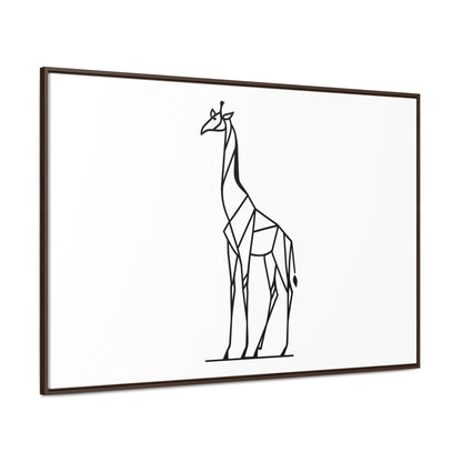 Geometric Giraffe Silhouette - Gallery Canvas Wraps, Horizontal Frame