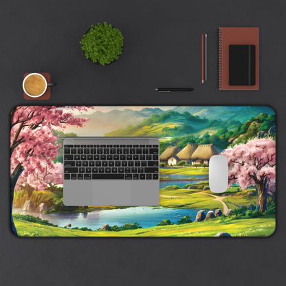 Idyllic Anime Village - Desk Mat