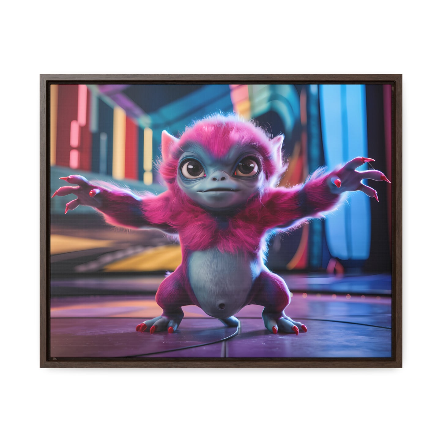 Cosmic Critter on the Dance Floor - Gallery Canvas Wraps, Horizontal Frame