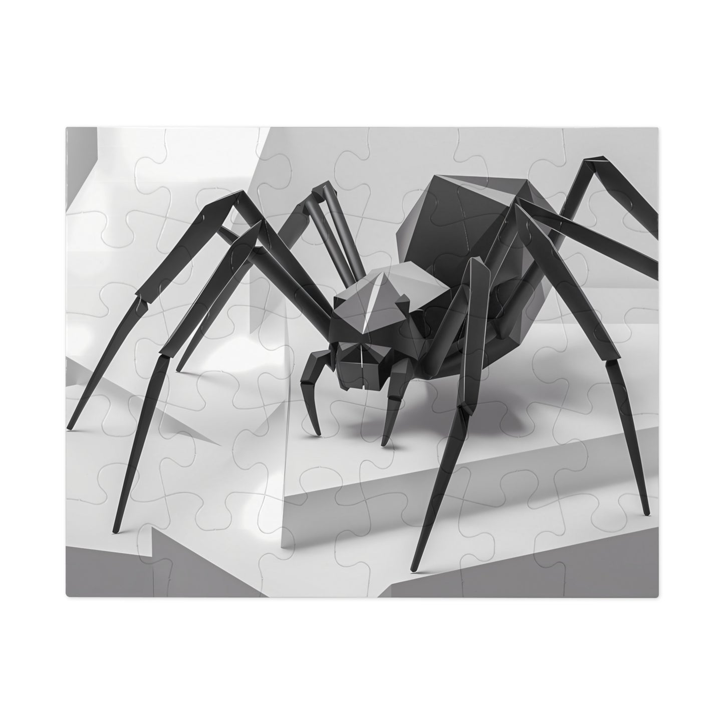 Geometric Arachnid in a Monochrome Maze - Jigsaw Puzzle (30, 110, 252, 500,1000-Piece)