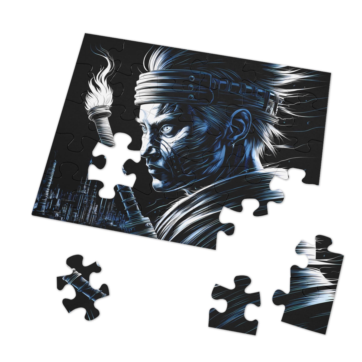 Blade of the Neon City - Jigsaw Puzzle (30, 110, 252, 500,1000-Piece)