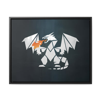 Origami Dragon Flame - Gallery Canvas Wraps, Horizontal Frame