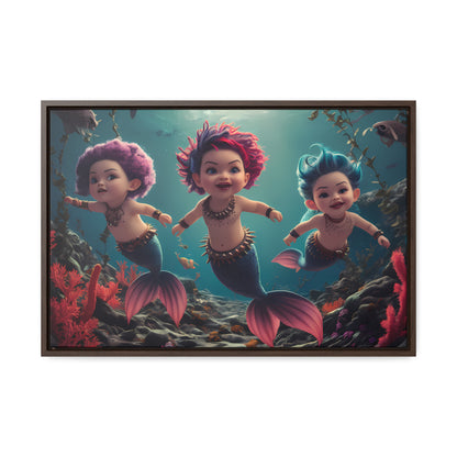 Aquatic Mischief - Gallery Canvas Wraps, Horizontal Frame