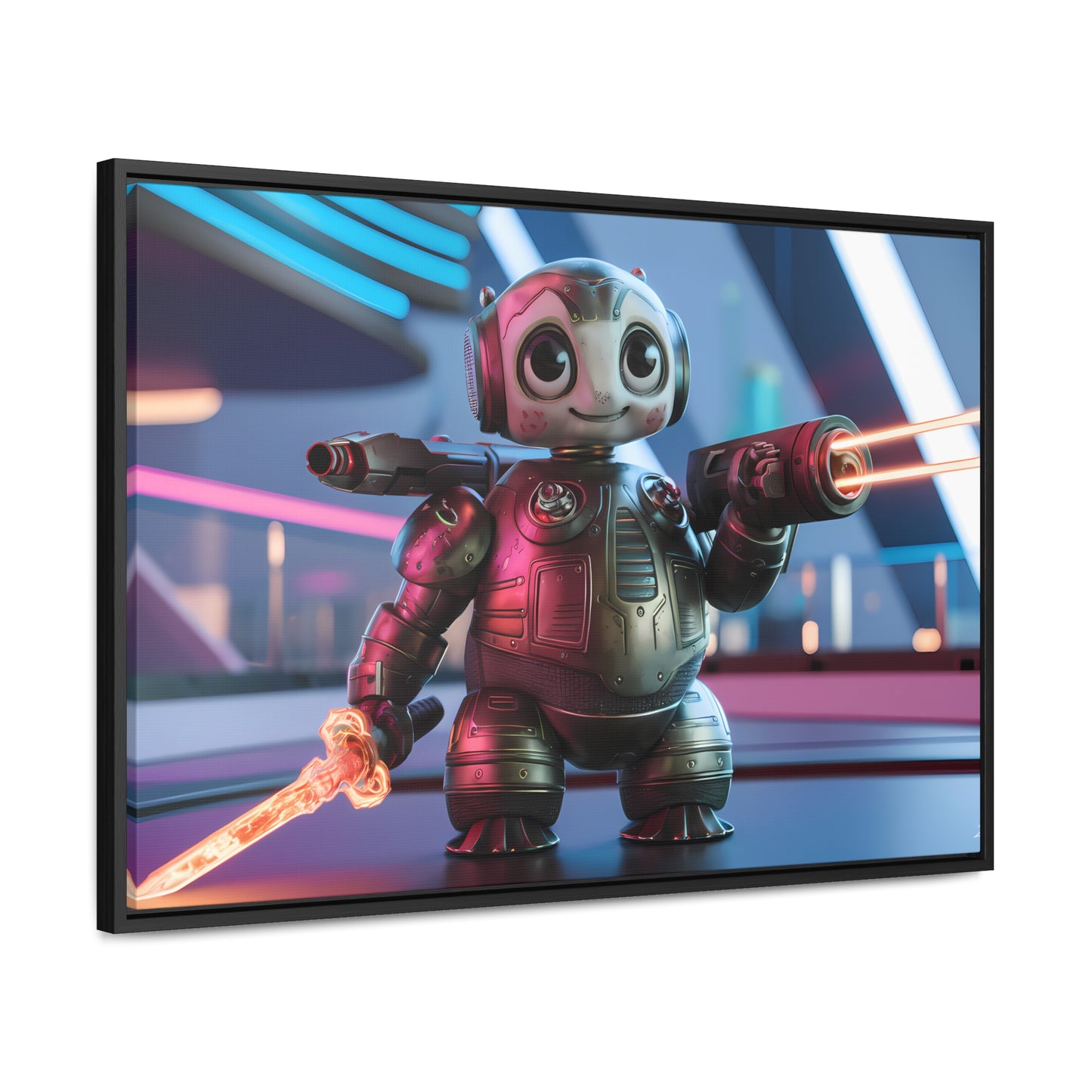 Galactic Guardian Bot - Gallery Canvas Wraps, Horizontal Frame