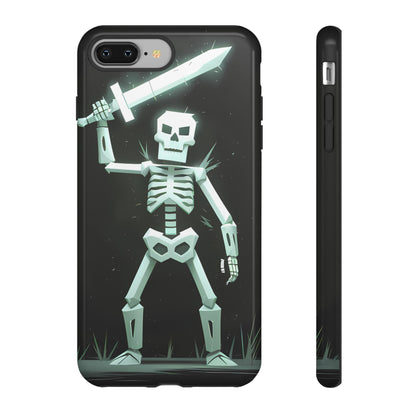 Geometric Skeleton Swordsman - Smartphone Tough Cases