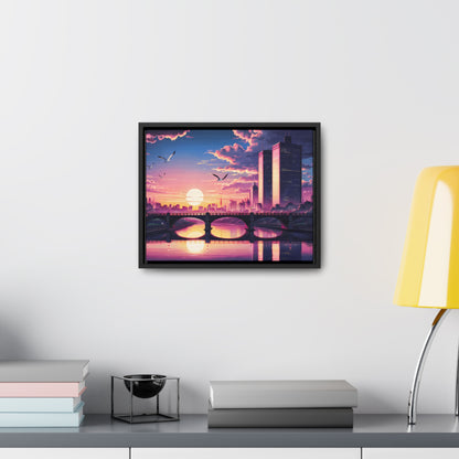 Twilight Reflections - Gallery Canvas Wraps, Horizontal Frame