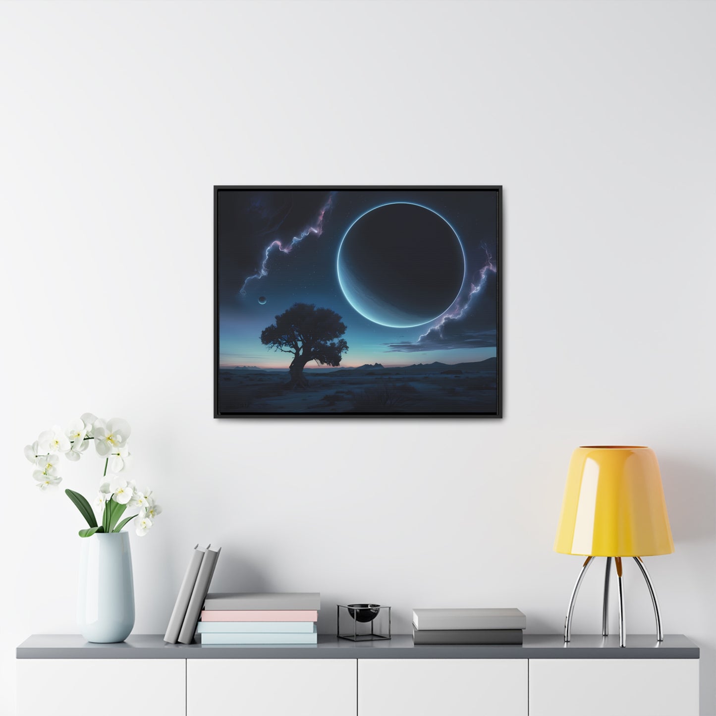 Eclipse of the Silent Horizon - Gallery Canvas Wraps, Horizontal Frame