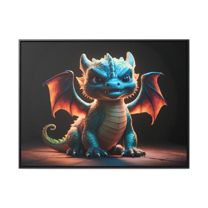 Fierce Baby Dragon Guardian - Gallery Canvas Wraps, Horizontal Frame