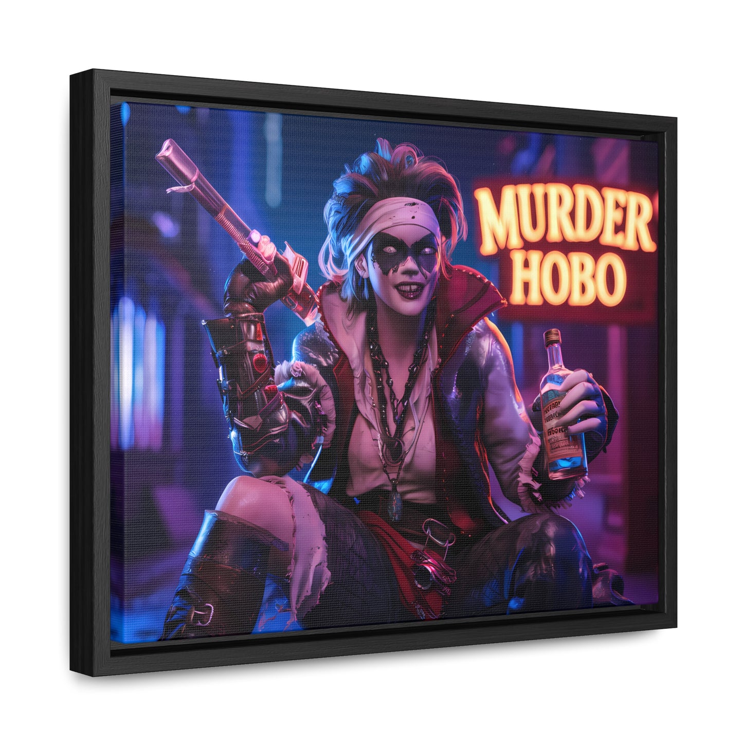 Neon Anarchy - Gallery Canvas Wraps, Horizontal Frame