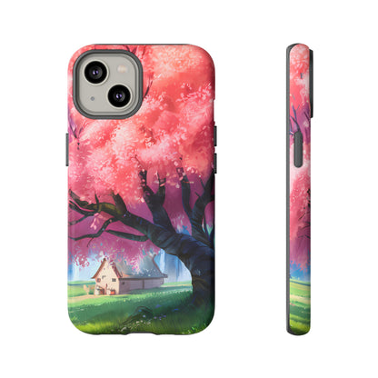 Idyllic Cherry Blossom and a Hut - Smartphone Tough Cases