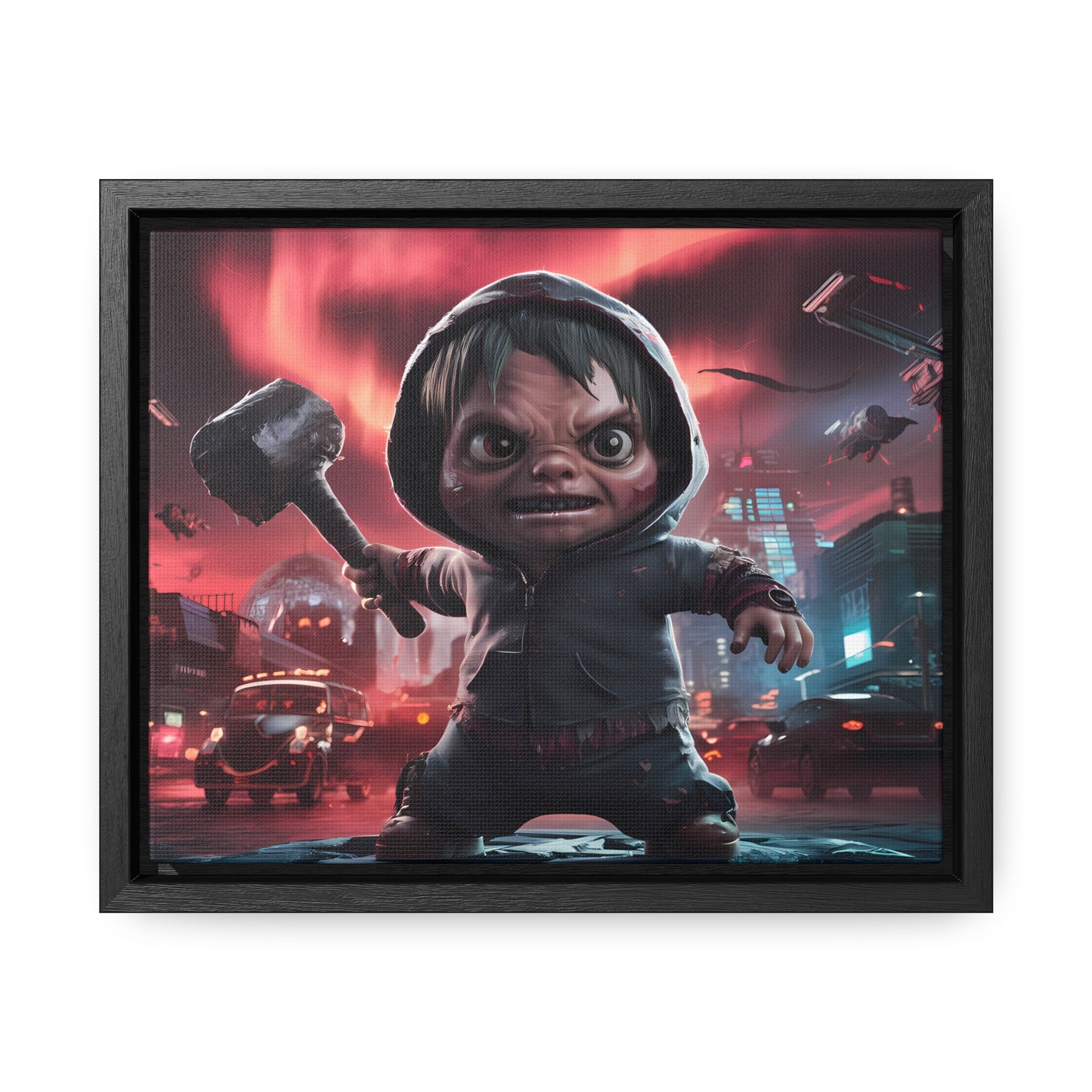 "Revenge of the Tiny Titan" - Gallery Canvas Wraps, Horizontal Frame