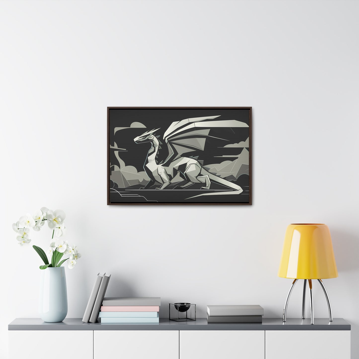 Shadow of the Silver Dragon - Gallery Canvas Wraps, Horizontal Frame