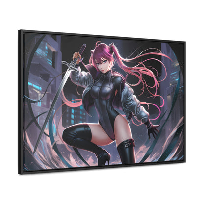 Blade of the Neon Night - Gallery Canvas Wraps, Horizontal Frame