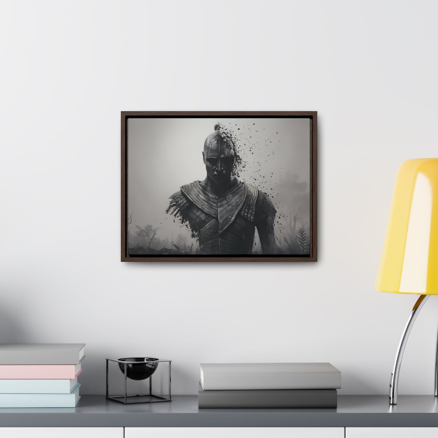 "Fragmented Warrior" - Gallery Canvas Wraps, Horizontal Frame