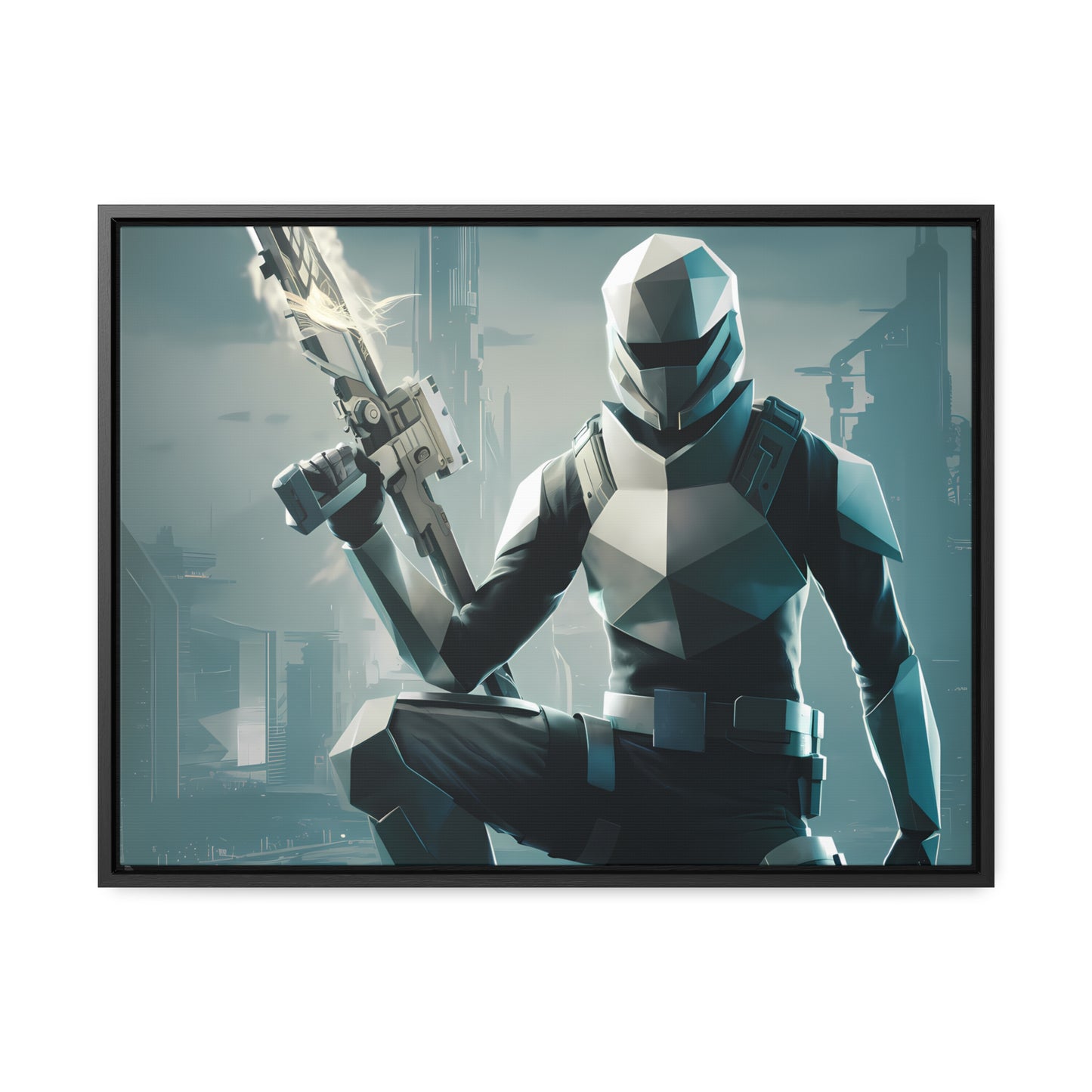 Guardian of the Futuristic Citadel - Gallery Canvas Wraps, Horizontal Frame