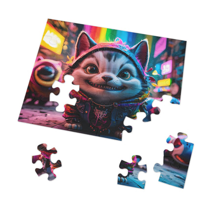 Neon Alley Cat Caper - Jigsaw Puzzle (30, 110, 252, 500,1000-Piece)