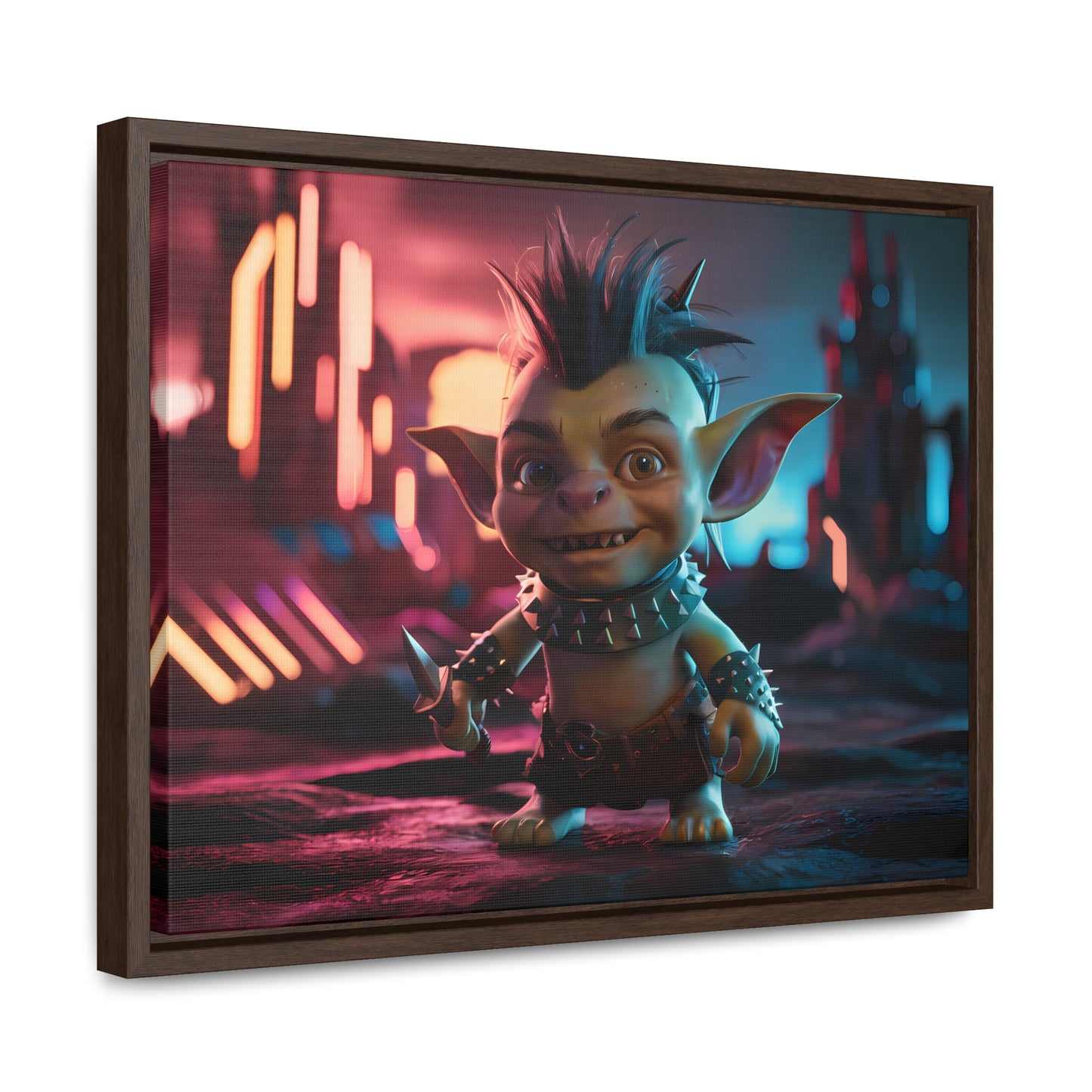 Goblin of the Neon Wastelands - Gallery Canvas Wraps, Horizontal Frame