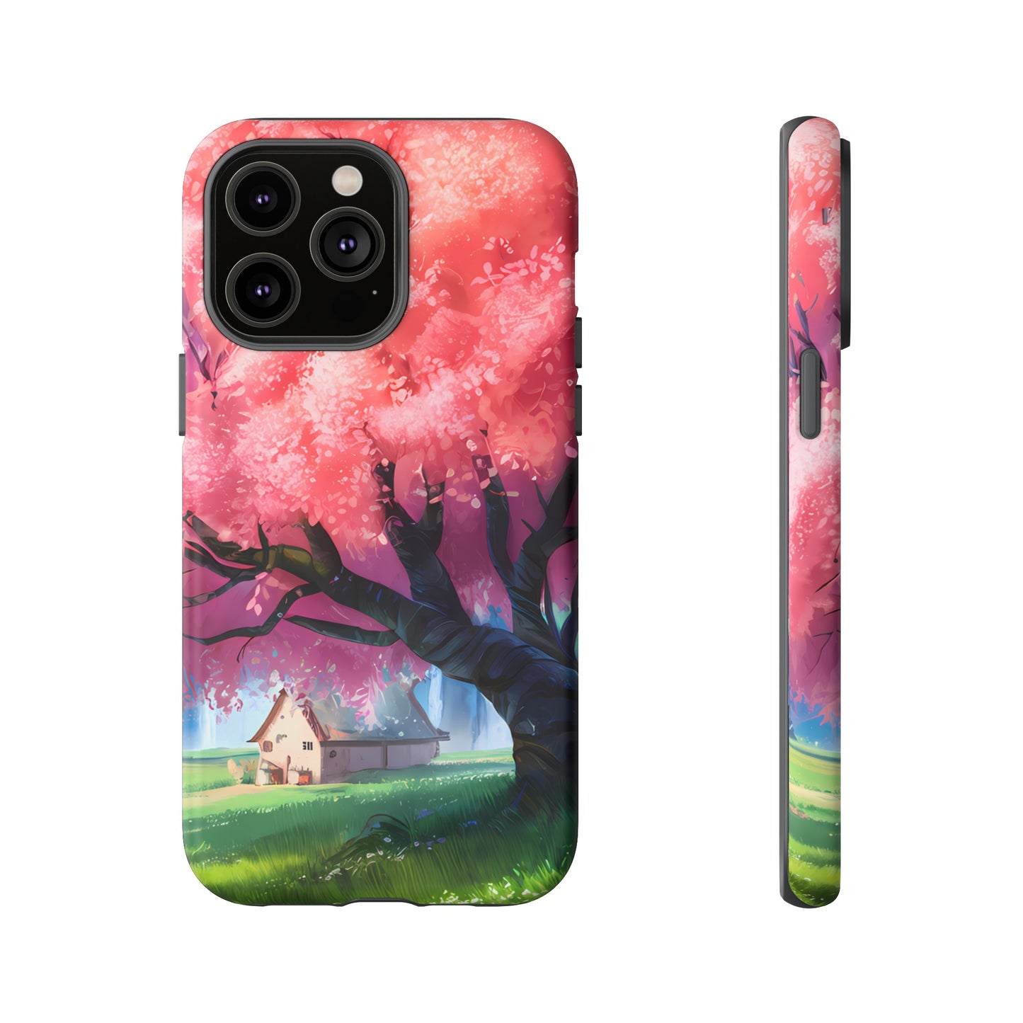 Idyllic Cherry Blossom and a Hut - Smartphone Tough Cases