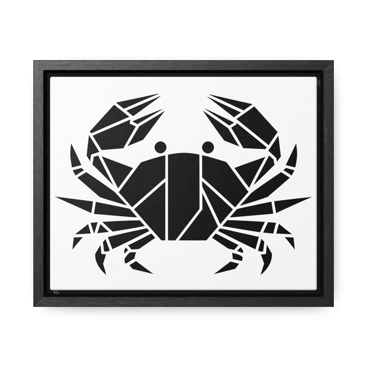 Geometric Crab Design - Gallery Canvas Wraps, Horizontal Frame