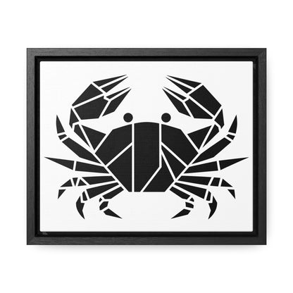 Geometric Crab Design - Gallery Canvas Wraps, Horizontal Frame