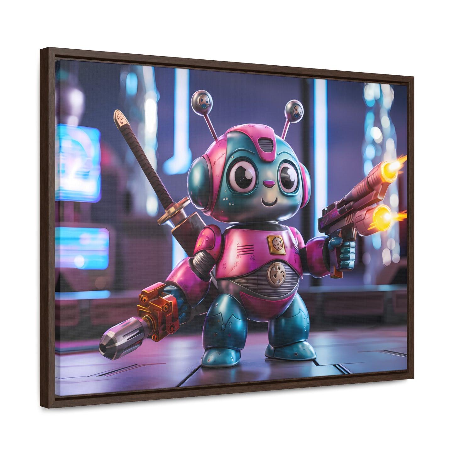 Robo-Samurai Defender - Gallery Canvas Wraps, Horizontal Frame