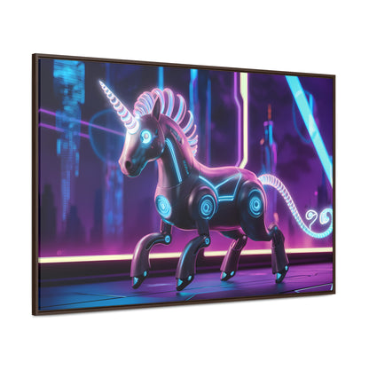 Cybernetic Unicorn - Gallery Canvas Wraps, Horizontal Frame