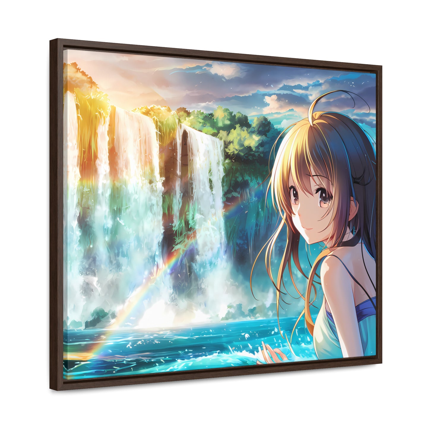 Whispers of the Waterfall - Gallery Canvas Wraps, Horizontal Frame