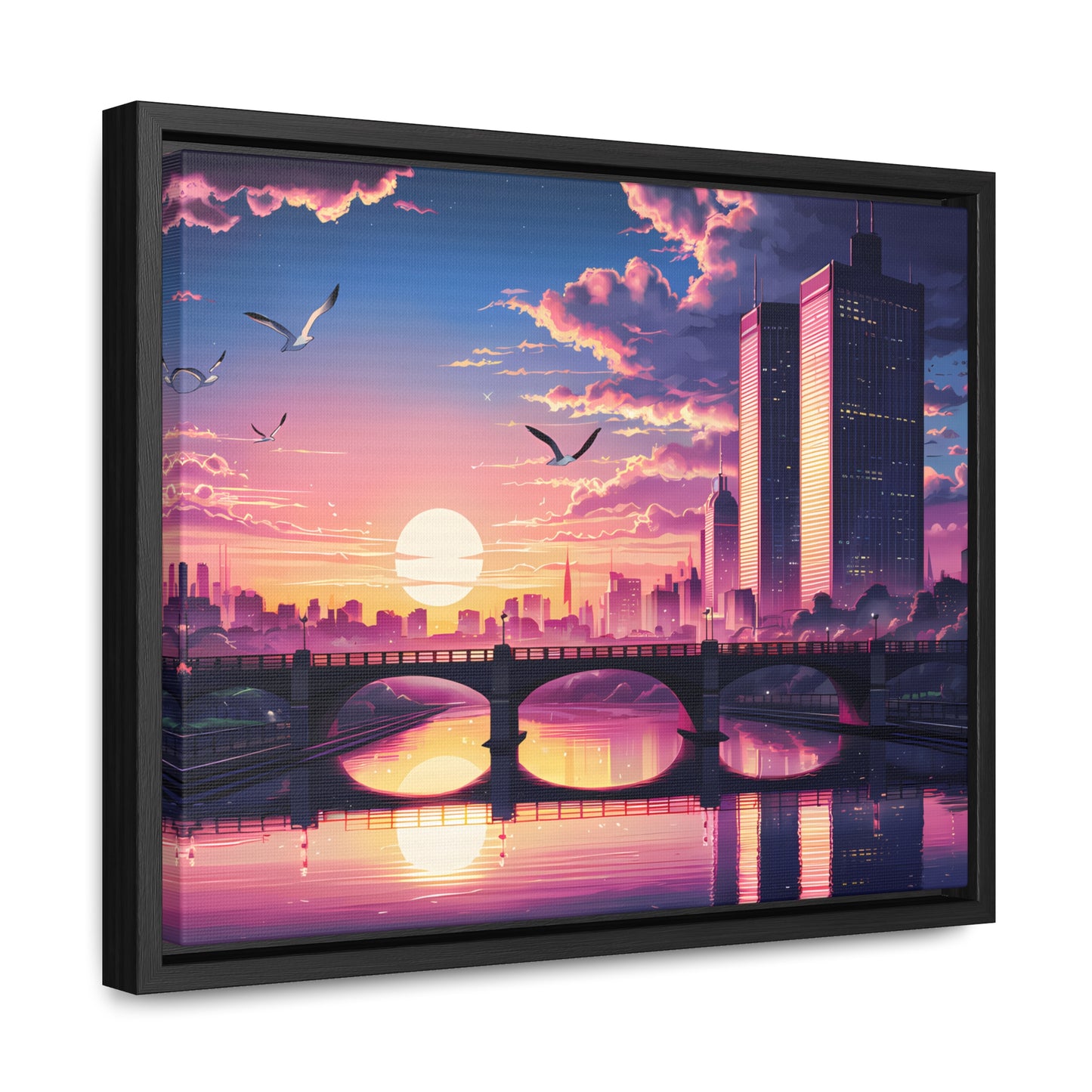 Twilight Reflections - Gallery Canvas Wraps, Horizontal Frame