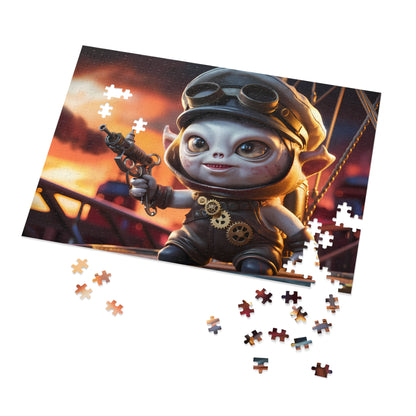 Steampunk Explorer at Sunset - Jigsaw Puzzle (30, 110, 252, 500,1000-Piece)