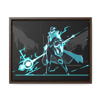 Arbiter of the Neon Void - Gallery Canvas Wraps, Horizontal Frame