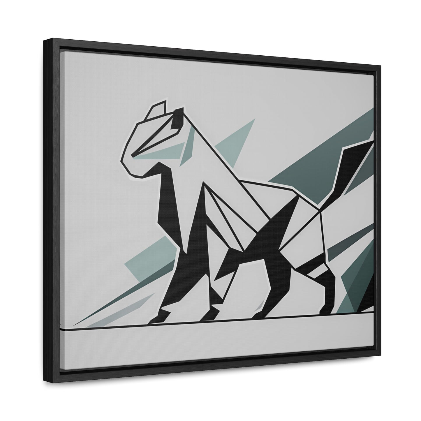 Fractured Feline Form - Gallery Canvas Wraps, Horizontal Frame