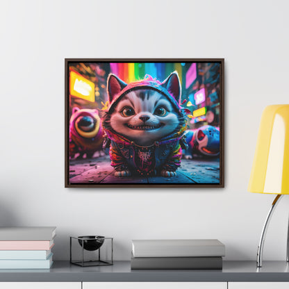 Cyberpunk Alley Cat Adventures - Gallery Canvas Wraps, Horizontal Frame